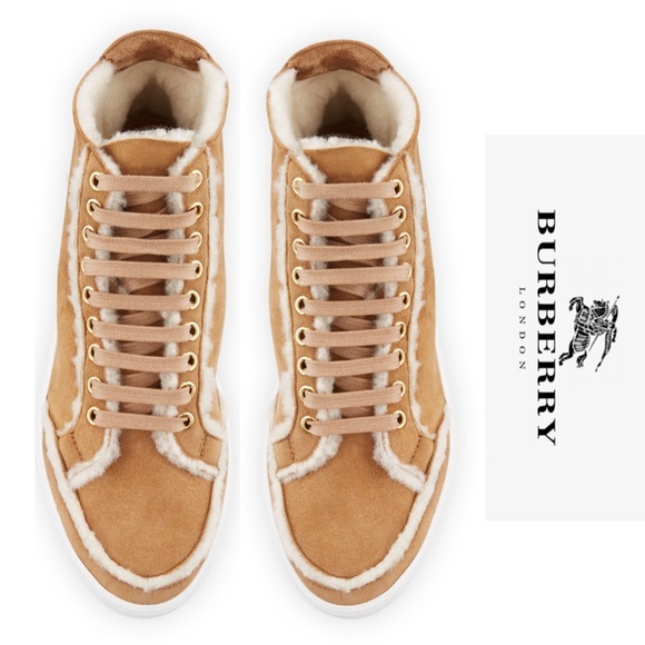 Burberry Salmond Shearling Fur Sneaker - Picture 6 of 9